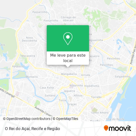 O Rei do Açaí mapa