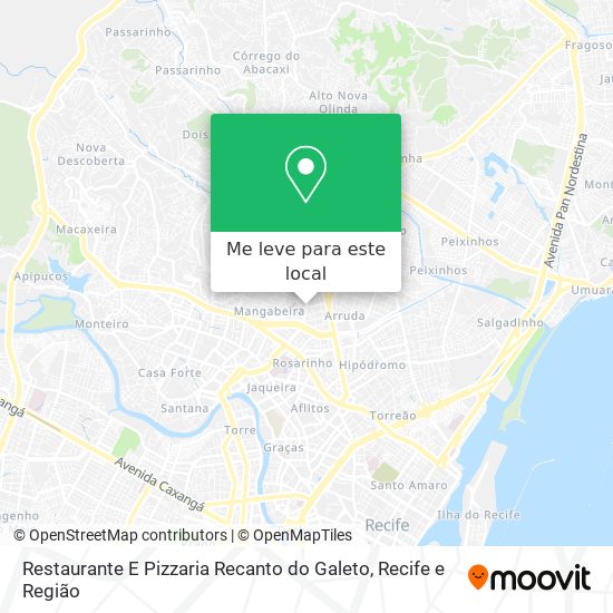 Restaurante E Pizzaria Recanto do Galeto mapa