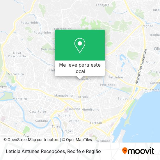 Letícia Antunes Recepções mapa