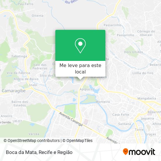 Boca da Mata mapa