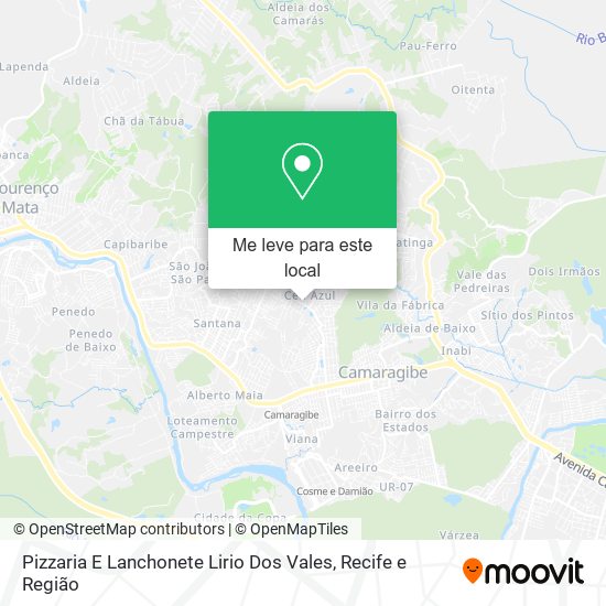 Pizzaria E Lanchonete Lirio Dos Vales mapa