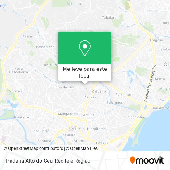 Padaria Alto do Ceu mapa