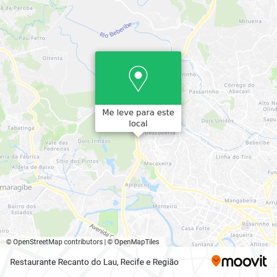 Restaurante Recanto do Lau mapa