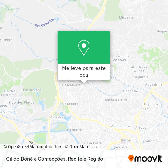Gil do Boné e Confecções mapa