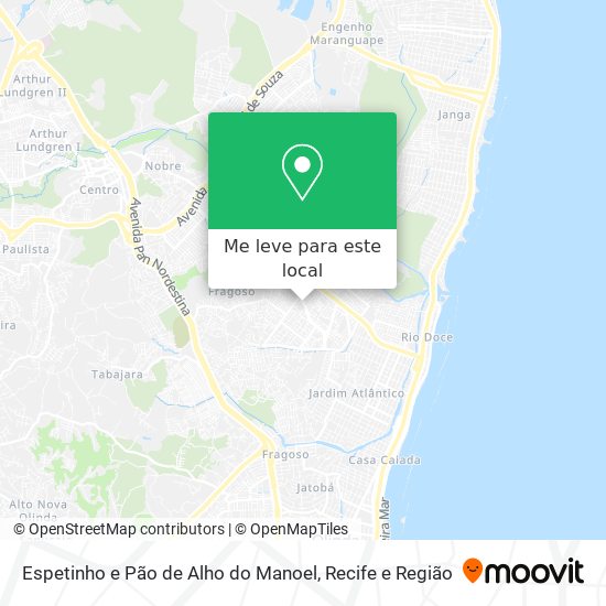 Espetinho e Pão de Alho do Manoel mapa