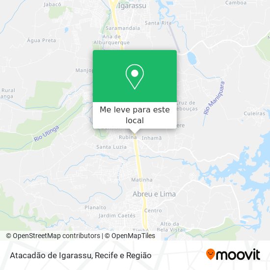 Atacadão de Igarassu mapa