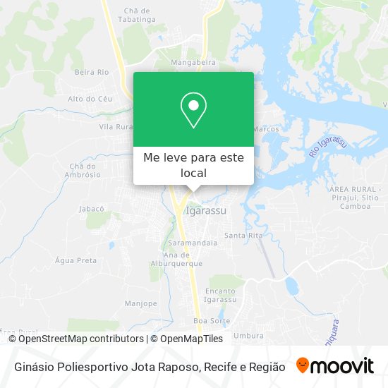 Ginásio Poliesportivo Jota Raposo mapa