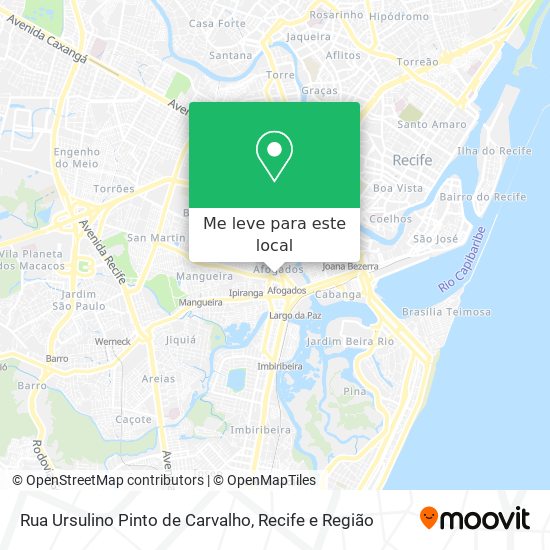 Rua Ursulino Pinto de Carvalho mapa