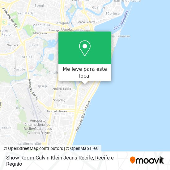 Show Room Calvin Klein Jeans Recife mapa