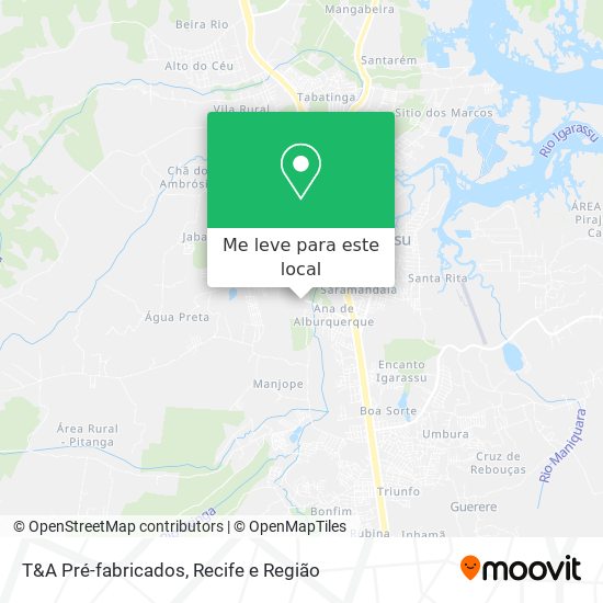T&A Pré-fabricados mapa