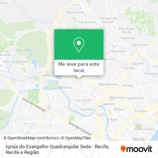 Igreja do Evangelho Quadrangular Sede - Recife mapa