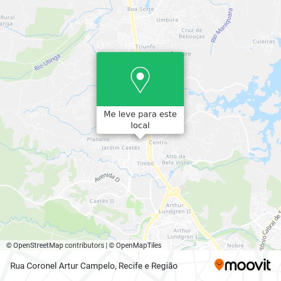 Rua Coronel Artur Campelo mapa