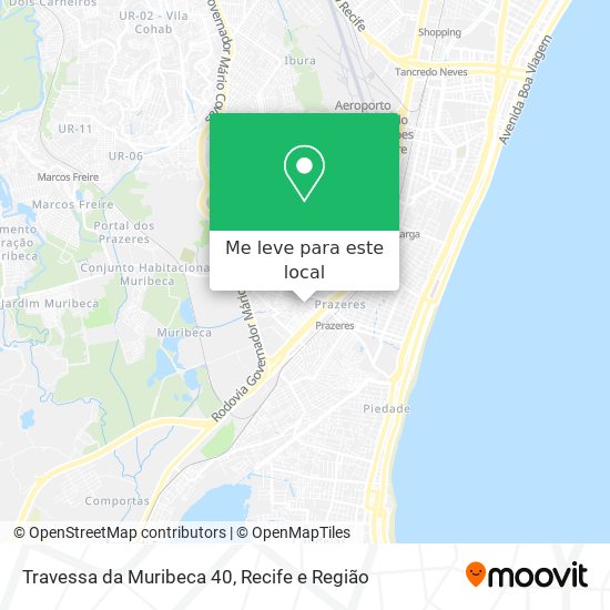 Travessa da Muribeca 40 mapa