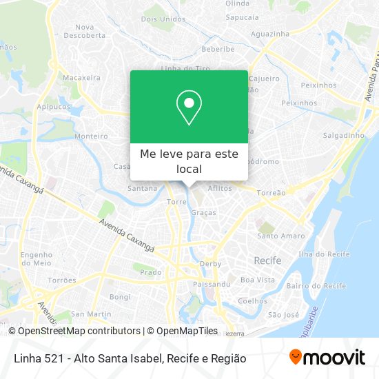 Linha 521 - Alto Santa Isabel mapa