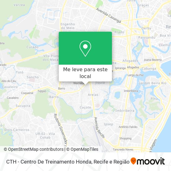 CTH - Centro De Treinamento Honda mapa