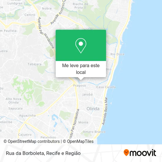 Rua da Borboleta mapa