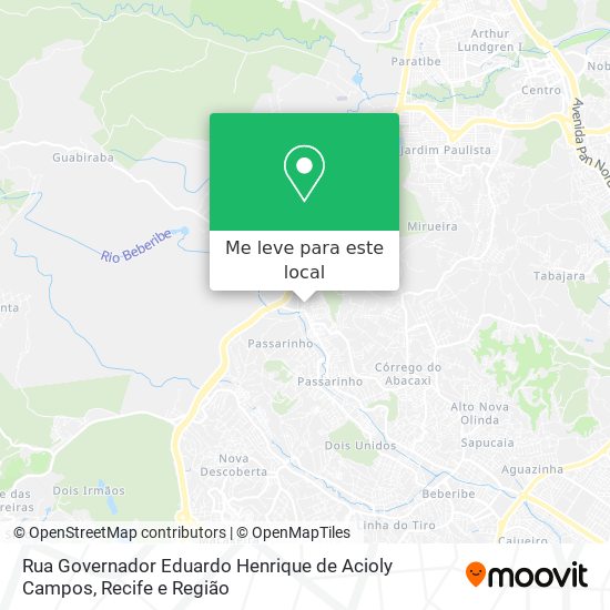 Rua Governador Eduardo Henrique de Acioly Campos mapa