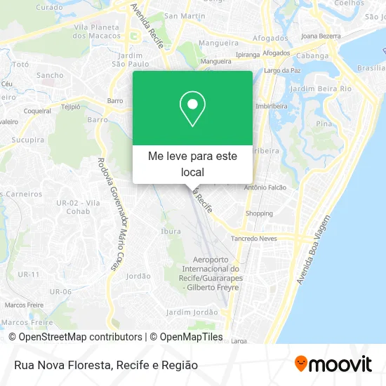 Rua Nova Floresta mapa