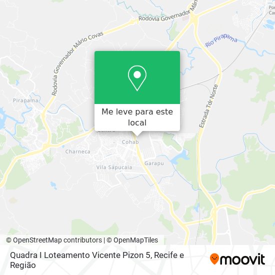 Quadra I Loteamento Vicente Pizon 5 mapa