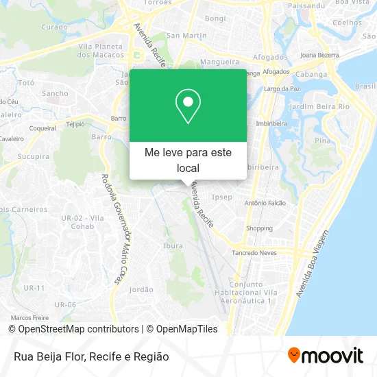 Rua Beija Flor mapa