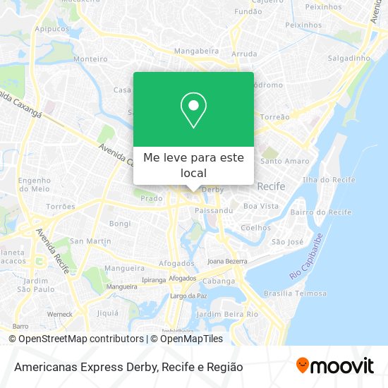 Americanas Express Derby mapa