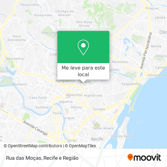 Rua das Moças mapa