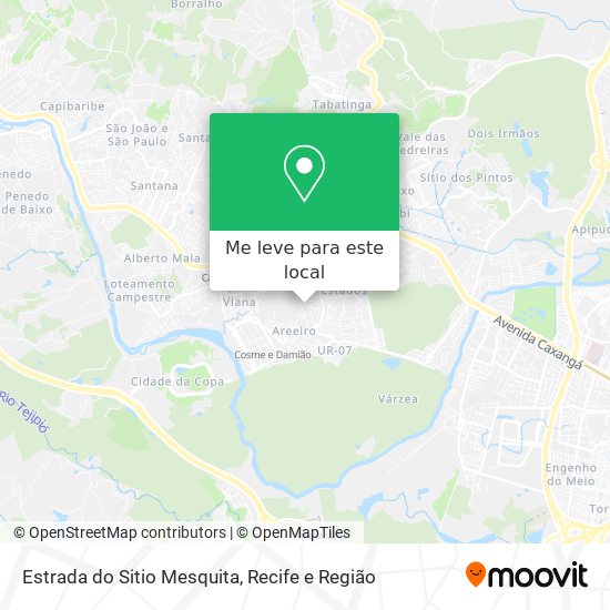 Estrada do Sitio Mesquita mapa