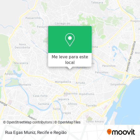 Rua Egas Muniz mapa