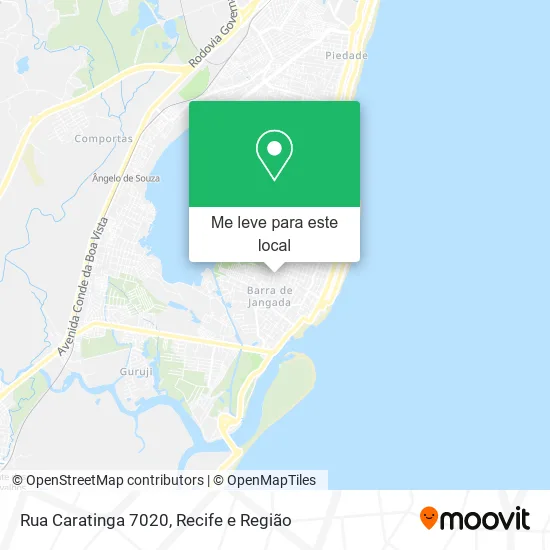 Rua Caratinga 7020 mapa