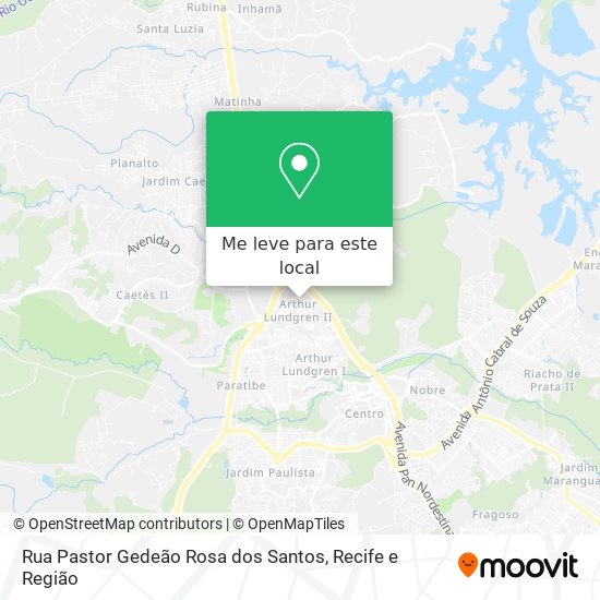 Rua Pastor Gedeão Rosa dos Santos mapa