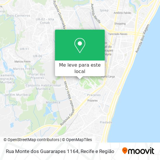 Rua Monte dos Guararapes 1164 mapa