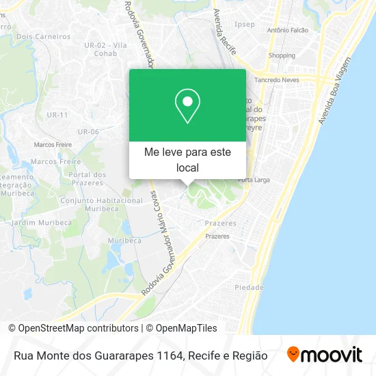 Rua Monte dos Guararapes 1164 mapa