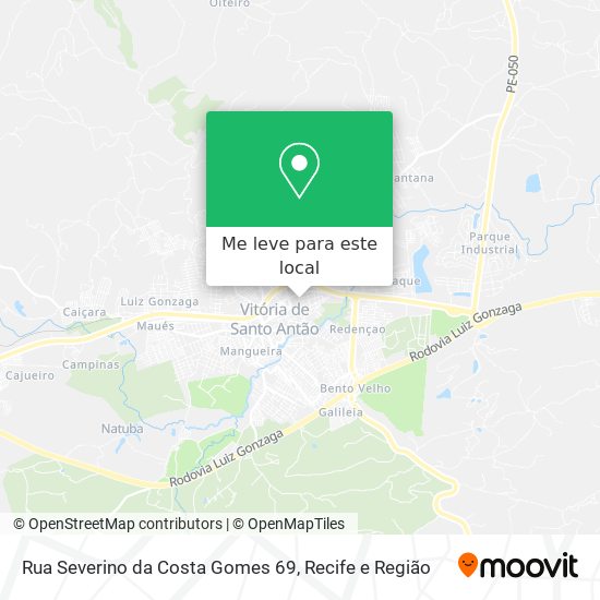 Rua Severino da Costa Gomes 69 mapa