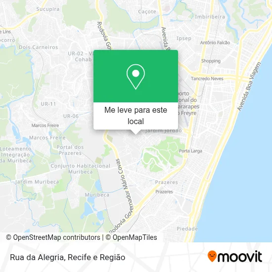 Rua da Alegria mapa