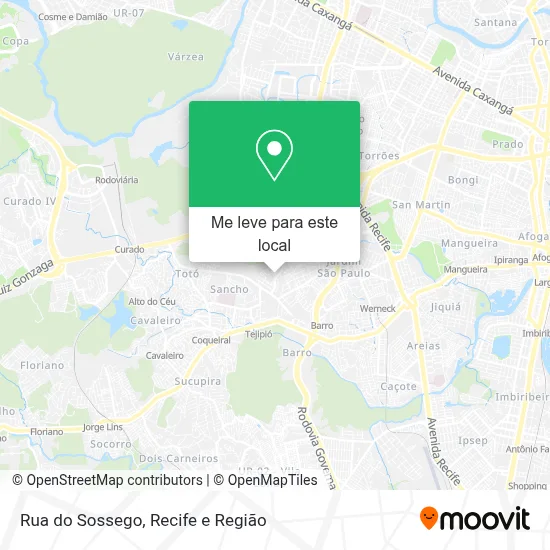 Rua do Sossego mapa