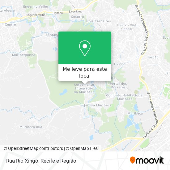 Rua Rio Xingó mapa