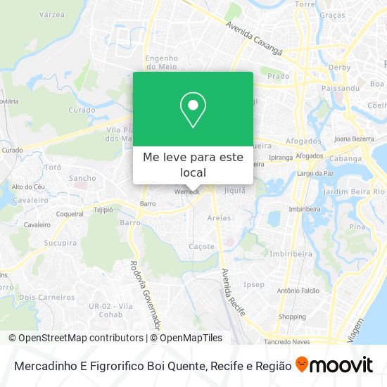 Mercadinho E Figrorifico Boi Quente mapa