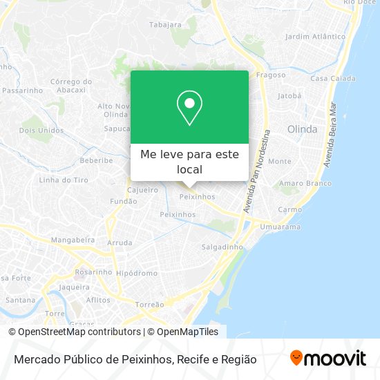 Mercado Público de Peixinhos mapa
