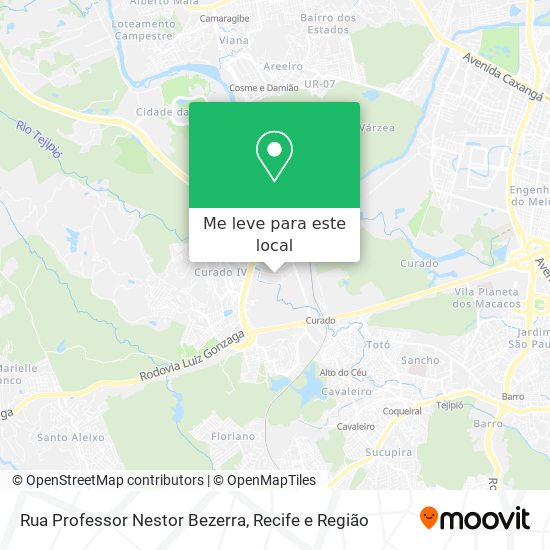 Rua Professor Nestor Bezerra mapa