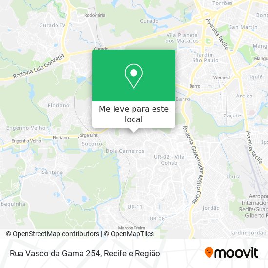 Rua Vasco da Gama 254 mapa