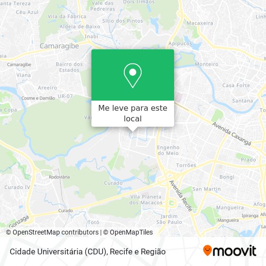 Cidade Universitária (CDU) mapa