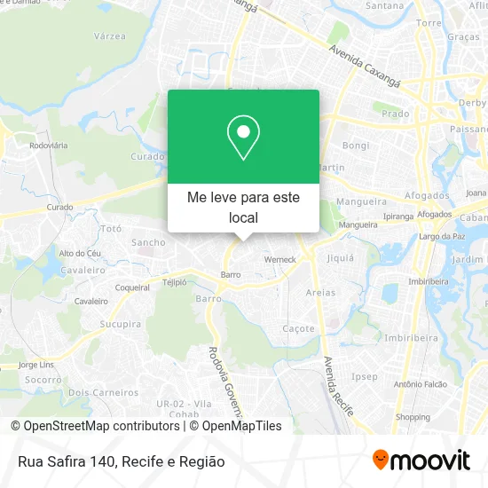 Rua Safira 140 mapa