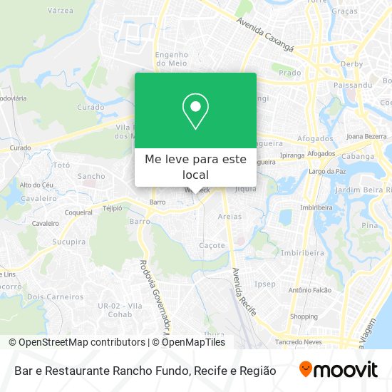 Bar e Restaurante Rancho Fundo mapa