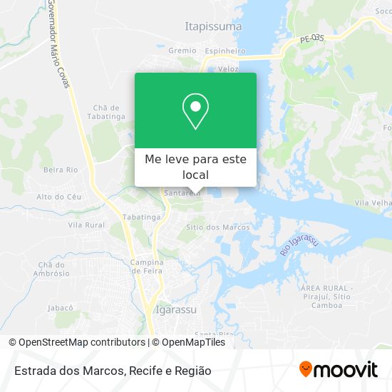 Estrada dos Marcos mapa