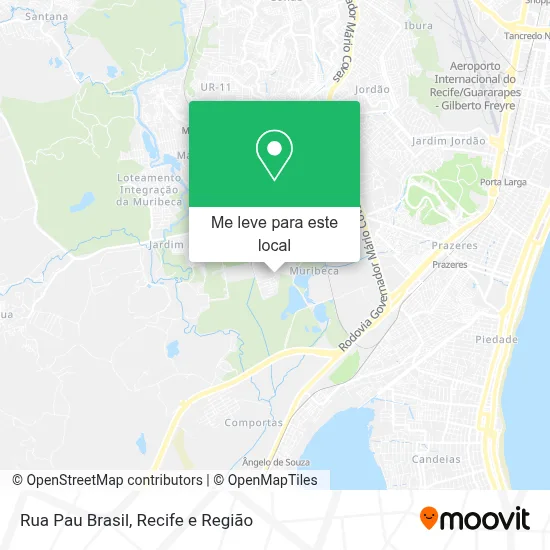 Rua Pau Brasil mapa