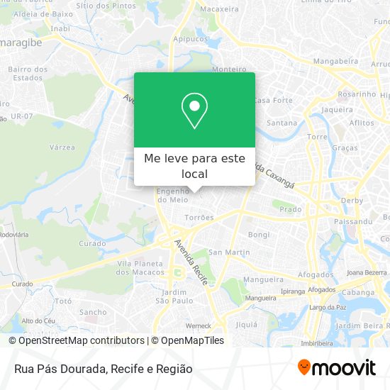 Rua Pás Dourada mapa