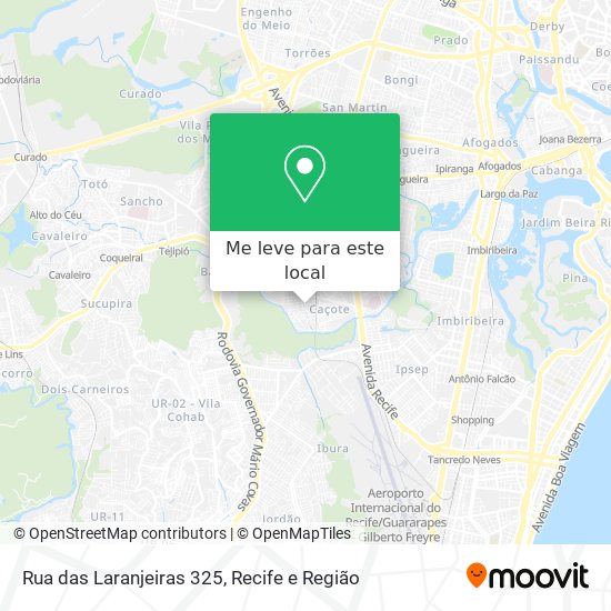 Rua das Laranjeiras 325 mapa