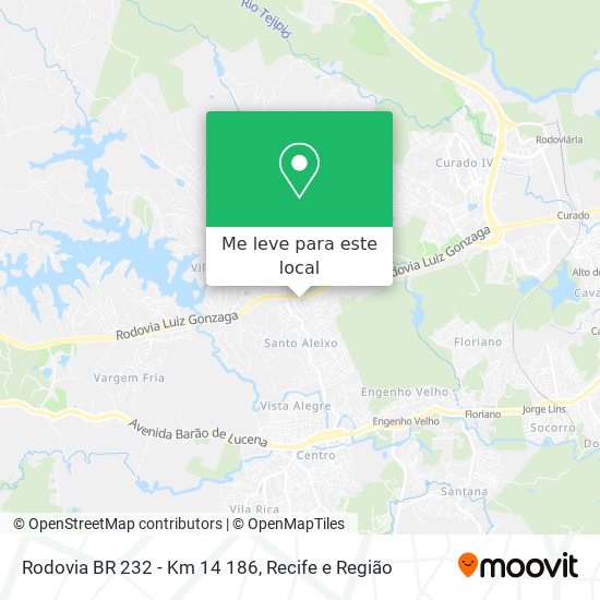 Rodovia BR 232 - Km 14 186 mapa