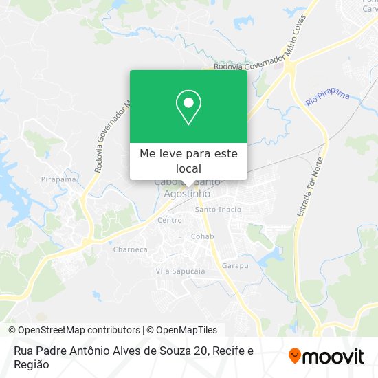 Rua Padre Antônio Alves de Souza 20 mapa