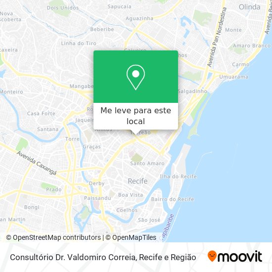 Consultório Dr. Valdomiro Correia mapa